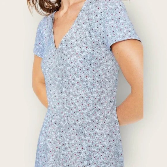⭐ Boden Penelope Cotton Modal Jersey Dot Print Dress Size 12R - Picture 3 of 15
